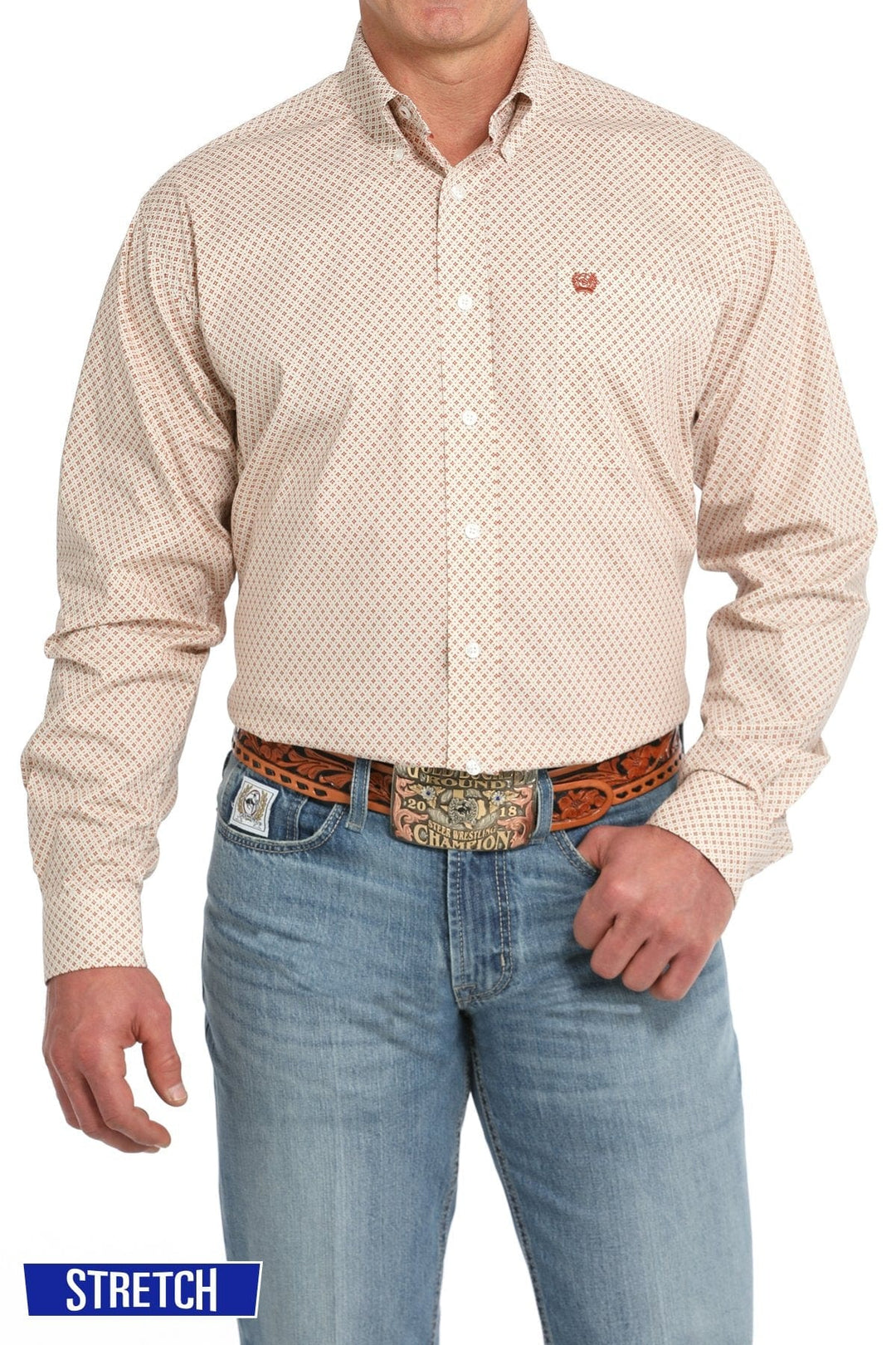 Men's botton down stretch-Men's Shirts-Cinch-Whiskey Ray's Boutique, Women's Western Wear Boutique in Waxahachie, TX