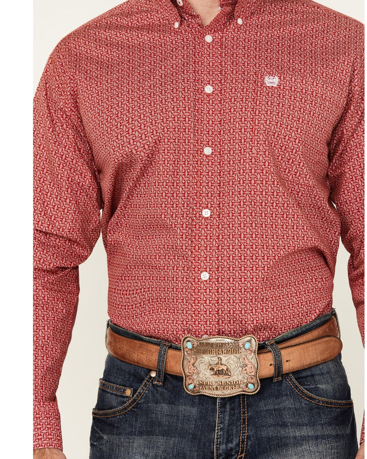 Men's Geo Print Button Down Shirt-Men's Shirts-Cinch-Whiskey Ray's Boutique, Women's Western Wear Boutique in Waxahachie, TX
