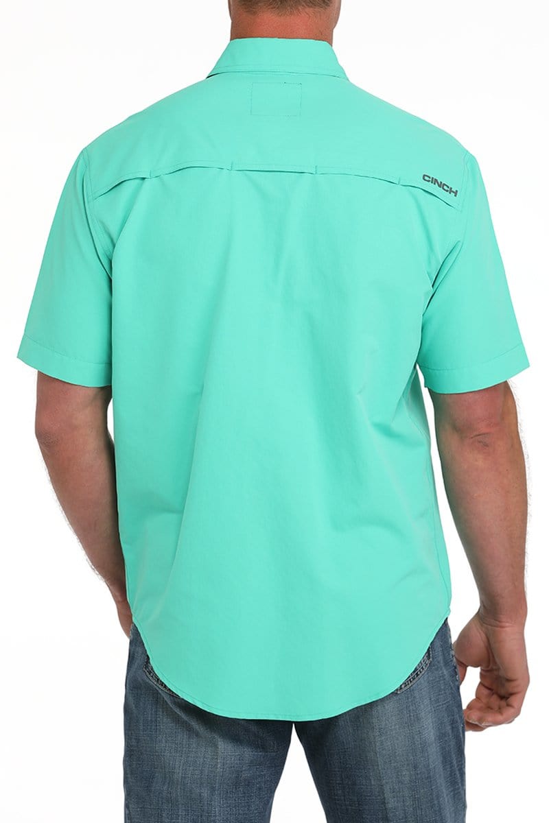 Men's Ripstop Solid Button Down Shirt-Turquoise-Men's Shirts-Cinch-Whiskey Ray's Boutique, Women's Western Wear Boutique in Waxahachie, TX