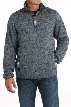 Men's Sweater Knit Pullover - Blue-Men's Shirts-Cinch-Whiskey Ray's Boutique, Women's Western Wear Boutique in Waxahachie, TX