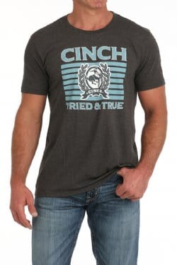 Men's Tried And True Tee-Charcoal-Men's Shirts-Cinch-Whiskey Ray's Boutique, Women's Western Wear Boutique in Waxahachie, TX