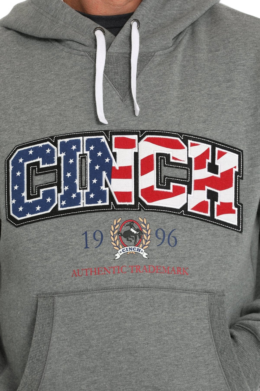 Men's Vintage Cinch 1996 Hoodie-Grey-Men's Shirts-Cinch-Whiskey Ray's Boutique, Women's Western Wear Boutique in Waxahachie, TX