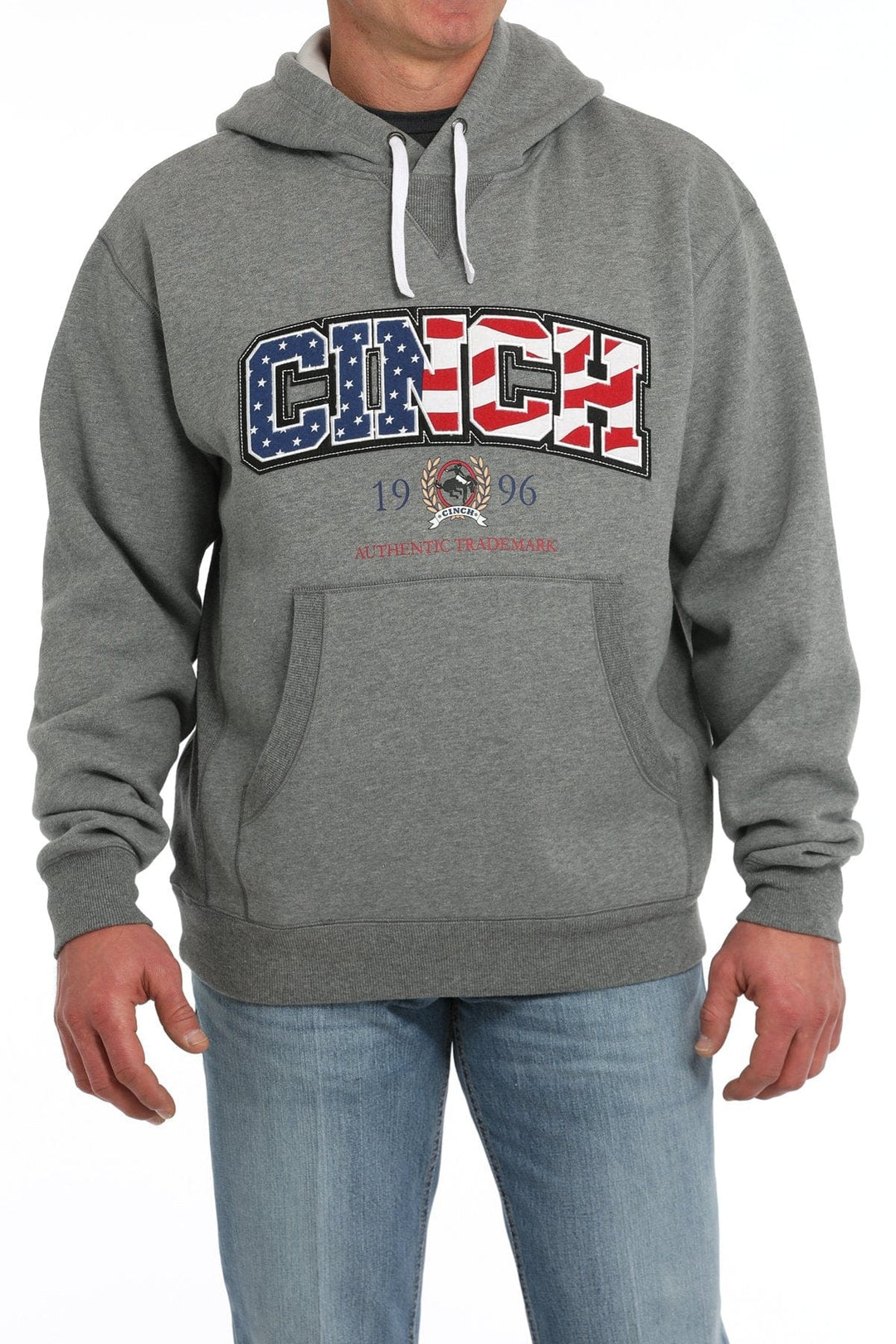 Men's Vintage Cinch 1996 Hoodie-Grey-Men's Shirts-Cinch-Whiskey Ray's Boutique, Women's Western Wear Boutique in Waxahachie, TX