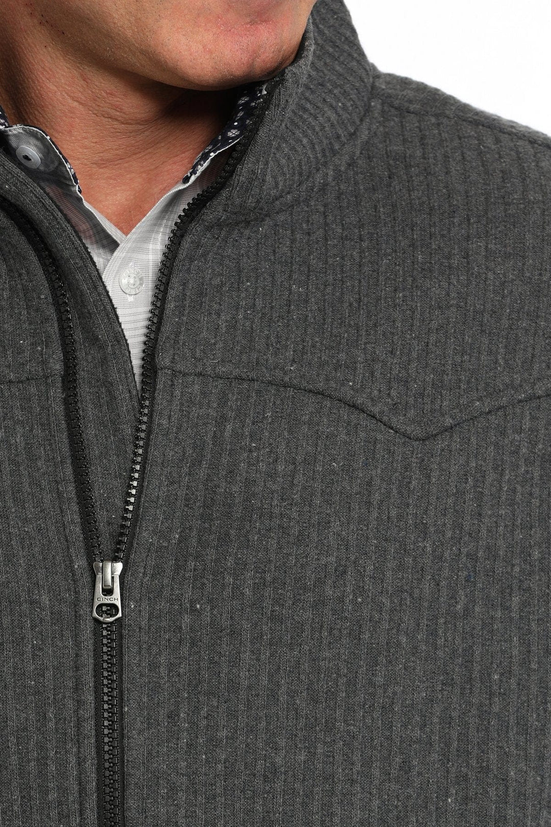 Men's Wool Bonded Vest - Charcoal-Men's Shirts-Cinch-Whiskey Ray's Boutique, Women's Western Wear Boutique in Waxahachie, TX