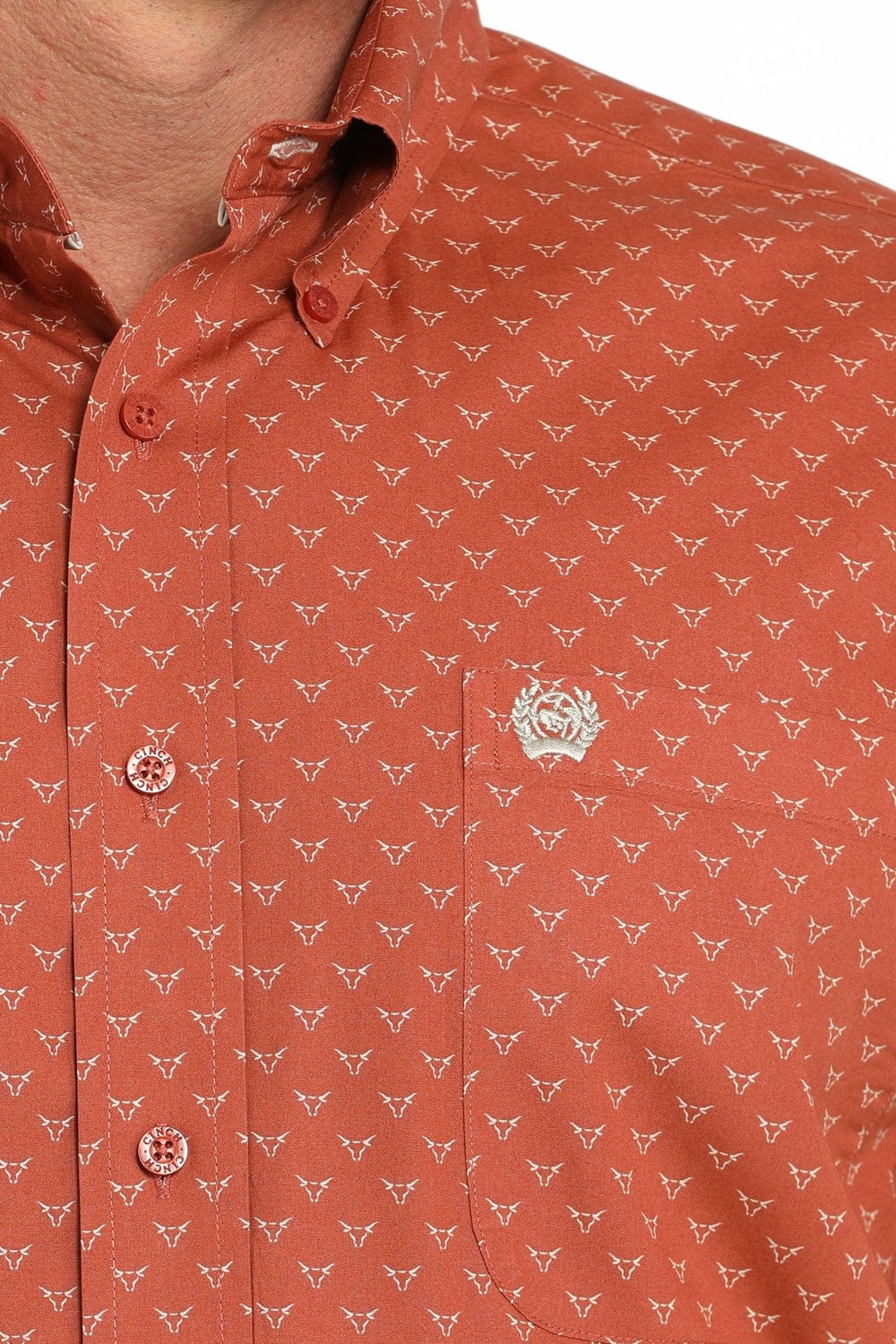 Steer button down long sleeve Shirt-Men's Shirts-Cinch-Whiskey Ray's Boutique, Women's Western Wear Boutique in Waxahachie, TX