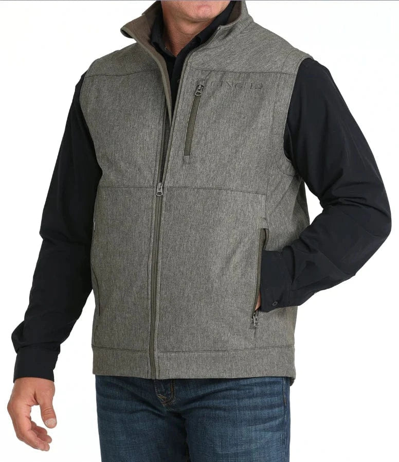 Men's Concealed Carry Bonded Vest - Olive-Outerwear-Cinch-Whiskey Ray's Boutique, Women's Western Wear Boutique in Waxahachie, TX