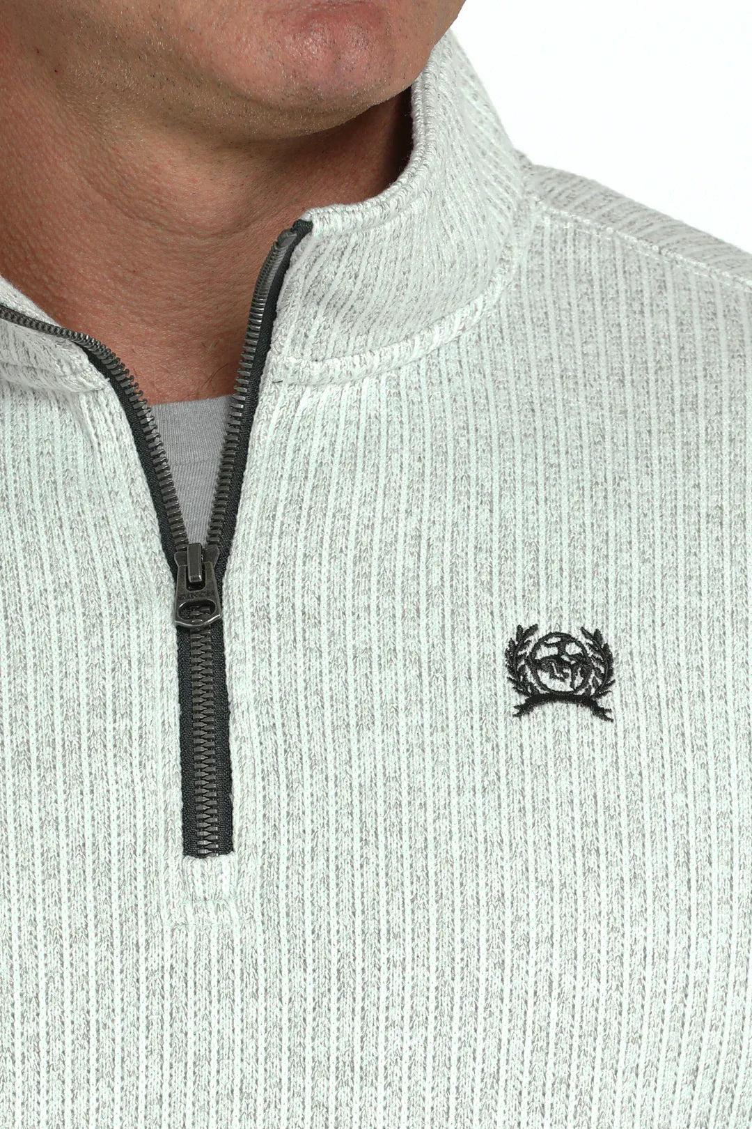 Cinch Men's Light Grey 1/4 Zip Sweater Knit Pullover-Sweaters-Cinch-Whiskey Ray's Boutique, Women's Western Wear Boutique in Waxahachie, TX