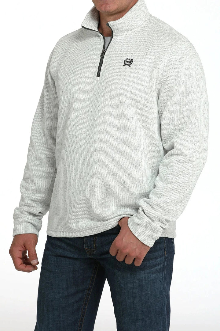 Cinch Men's Light Grey 1/4 Zip Sweater Knit Pullover-Sweaters-Cinch-Whiskey Ray's Boutique, Women's Western Wear Boutique in Waxahachie, TX