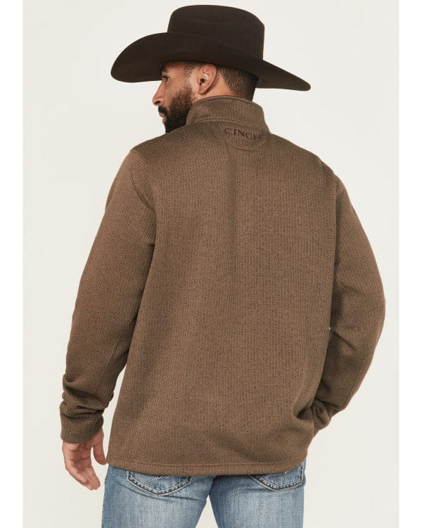 Cinch Men's Olive 1/2 Zip Sweater-Brown-Sweaters-Cinch-Whiskey Ray's Boutique, Women's Western Wear Boutique in Waxahachie, TX