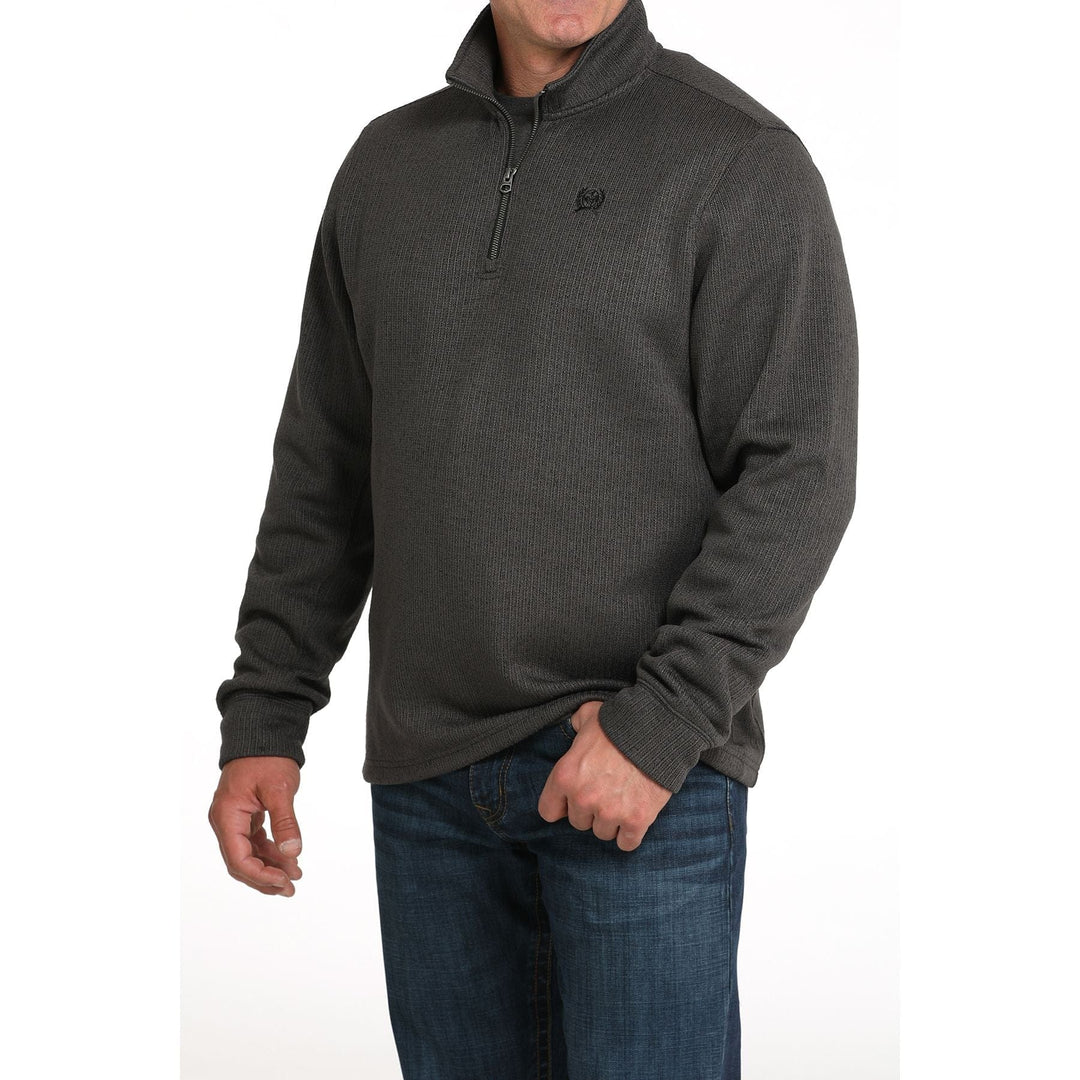 Cinch Men's Olive 1/2 Zip Sweater-Charcoal-Sweaters-Cinch-Whiskey Ray's Boutique, Women's Western Wear Boutique in Waxahachie, TX