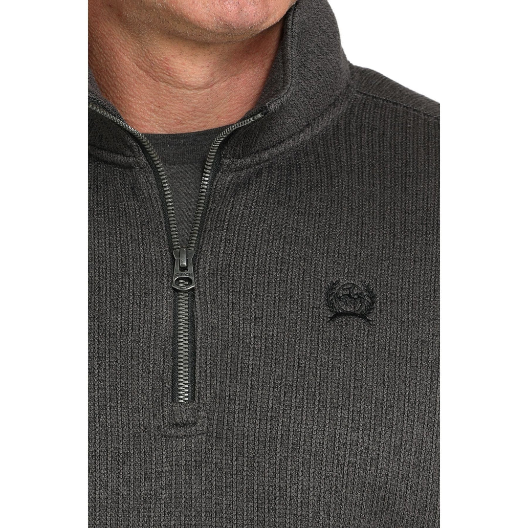 Cinch Men's Olive 1/2 Zip Sweater-Charcoal-Sweaters-Cinch-Whiskey Ray's Boutique, Women's Western Wear Boutique in Waxahachie, TX