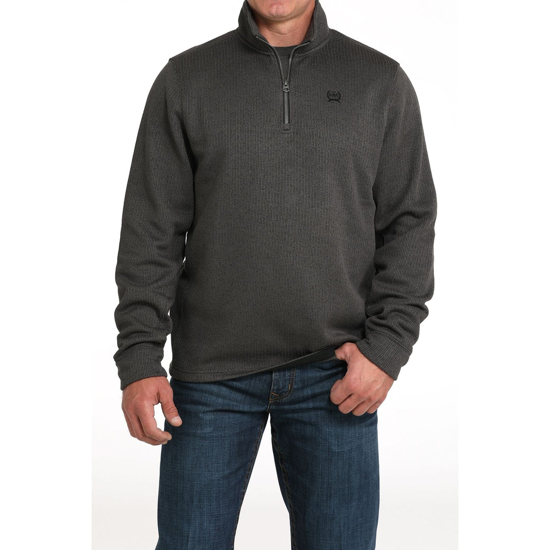 Cinch Men's Olive 1/2 Zip Sweater-Charcoal-Sweaters-Cinch-Whiskey Ray's Boutique, Women's Western Wear Boutique in Waxahachie, TX