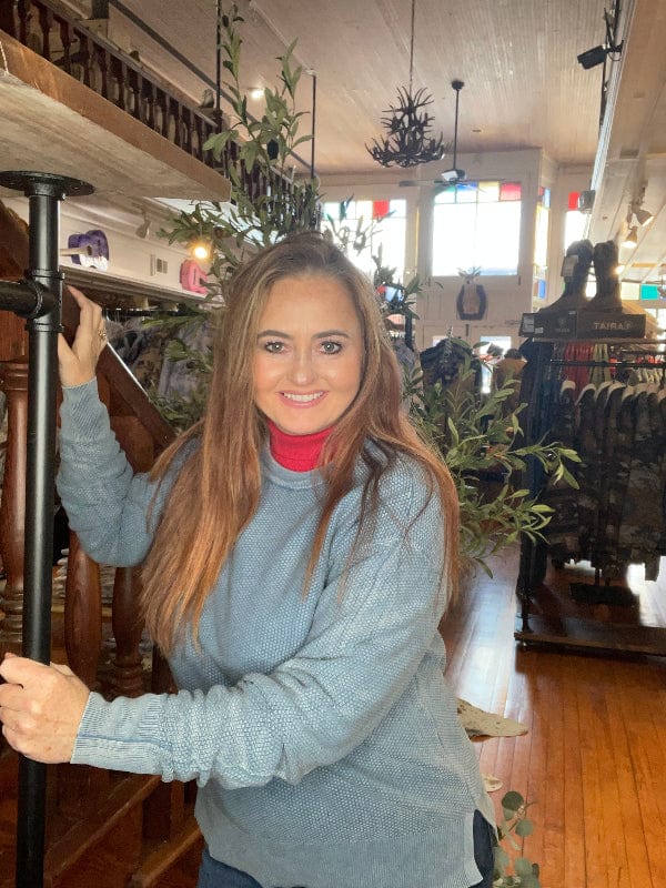 Women's Jacquard Pullover - Light Blue-Sweaters-Cinch-Whiskey Ray's Boutique, Women's Western Wear Boutique in Waxahachie, TX