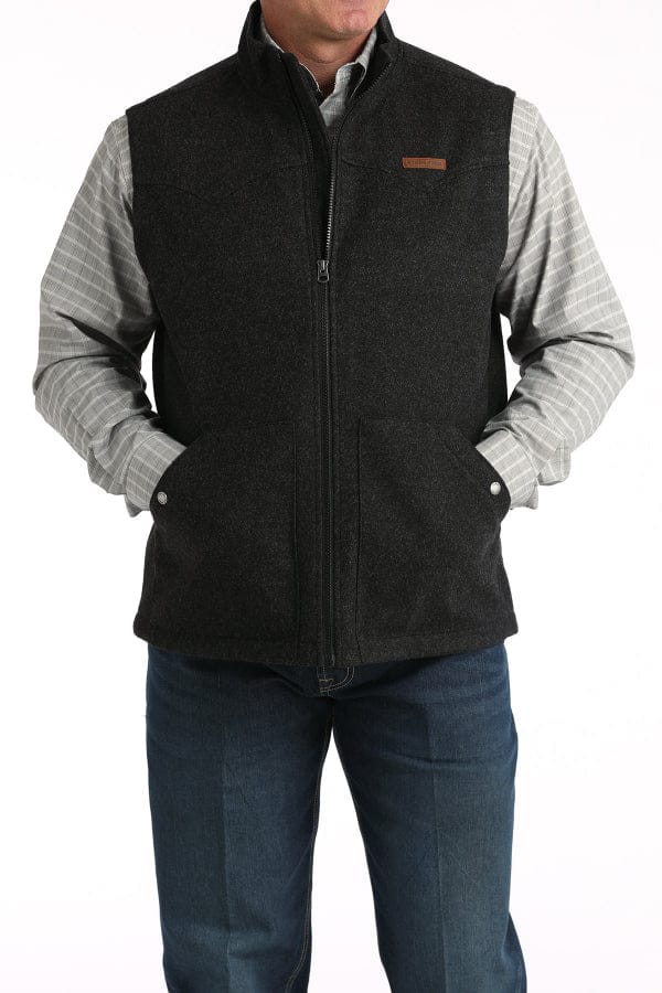 Cinch Men's Black Brushed Knit Vest-Vests-Cinch-Whiskey Ray's Boutique, Women's Western Wear Boutique in Waxahachie, TX
