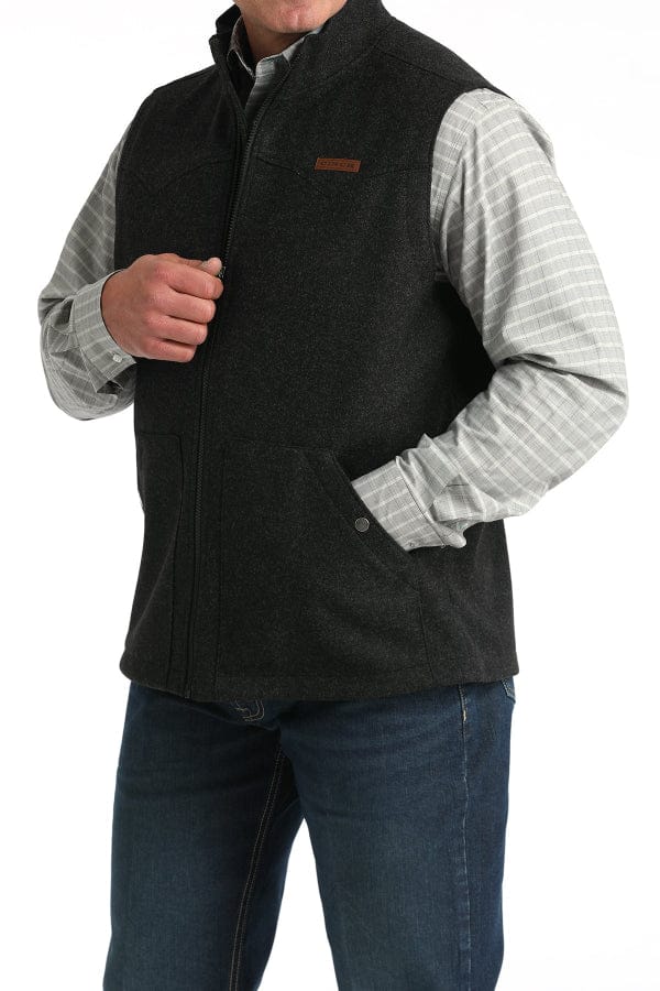 Cinch Men's Black Brushed Knit Vest-Vests-Cinch-Whiskey Ray's Boutique, Women's Western Wear Boutique in Waxahachie, TX