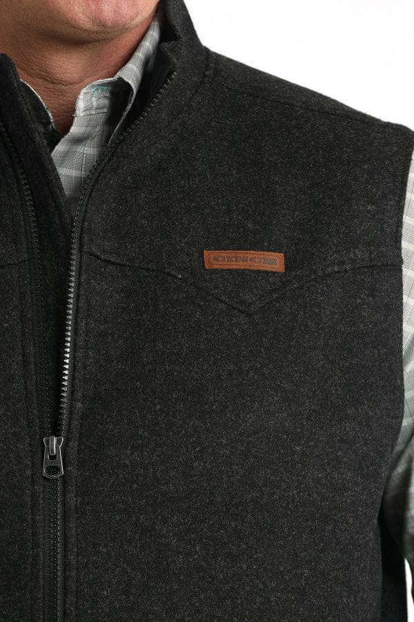 Cinch Men's Black Brushed Knit Vest-Vests-Cinch-Whiskey Ray's Boutique, Women's Western Wear Boutique in Waxahachie, TX