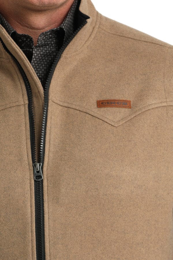 Cinch Men's Khaki Brushed Knit Vest-Vests-Cinch-Whiskey Ray's Boutique, Women's Western Wear Boutique in Waxahachie, TX