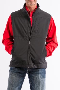 Men's Concealed Carry Black Bonded Vest-Vests-Cinch-Whiskey Ray's Boutique, Women's Western Wear Boutique in Waxahachie, TX