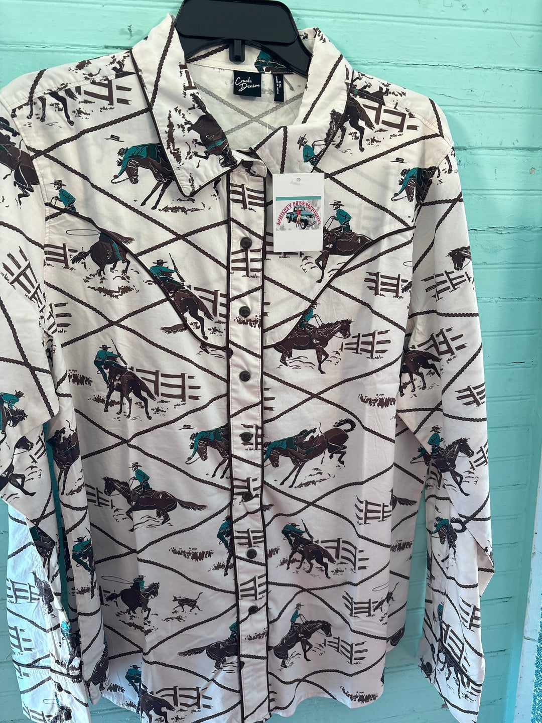 Cinch Women's top Ranch Rodeo Toile Button-Down