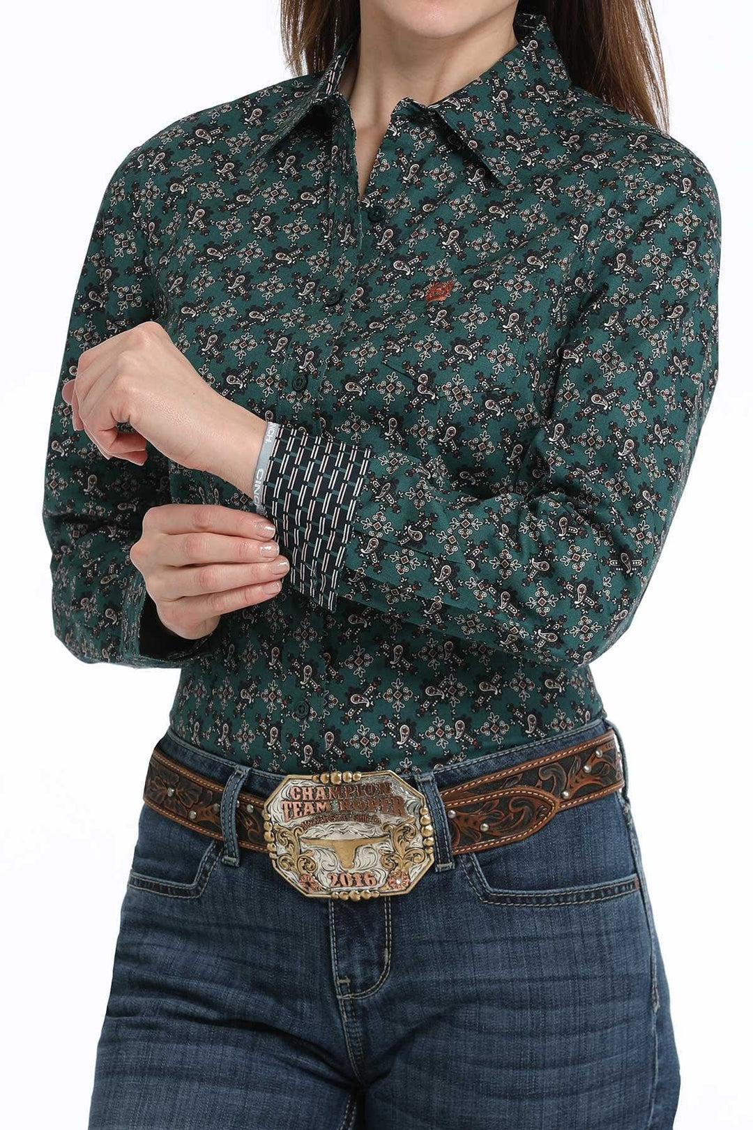Women's Panhandle Forest Paisley Print Shirt-Women's top-Cinch-Whiskey Ray's Boutique, Women's Western Wear Boutique in Waxahachie, TX