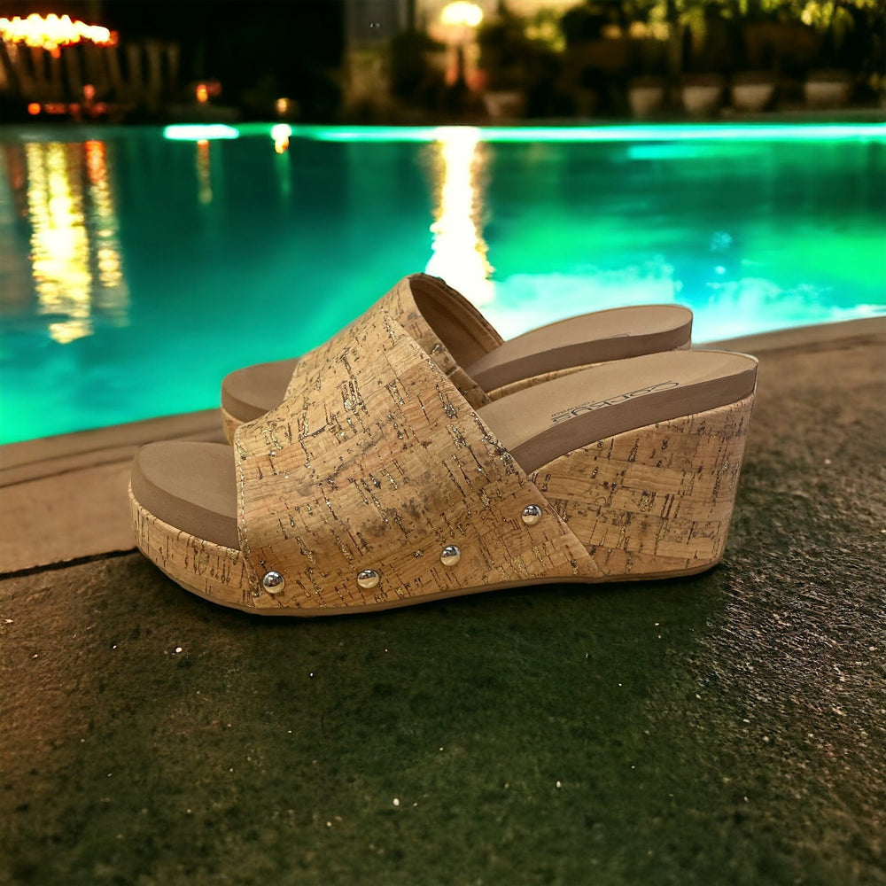 Glitter Cork Wedge-Wedges-Corky's-Whiskey Ray's Boutique, Women's Western Wear Boutique in Waxahachie, TX