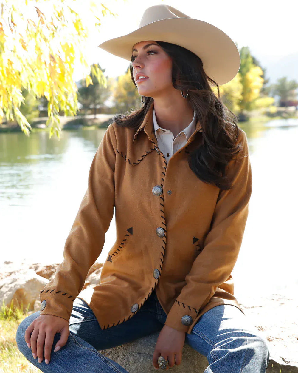 Frontier Charm Suede Jacket-Coats & Jackets-Cruel-Whiskey Ray's Boutique, Women's Western Wear Boutique in Waxahachie, TX