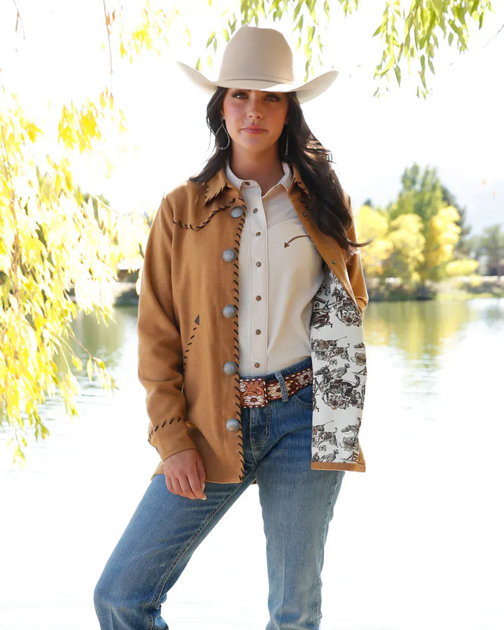 Frontier Charm Suede Jacket-Coats & Jackets-Cruel-Whiskey Ray's Boutique, Women's Western Wear Boutique in Waxahachie, TX