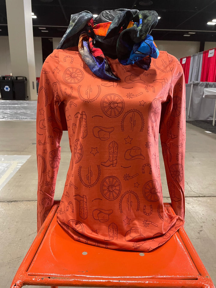 Western Theme Long Sleeve Top-Graphic Tops-Cruel-Whiskey Ray's Boutique, Women's Western Wear Boutique in Waxahachie, TX