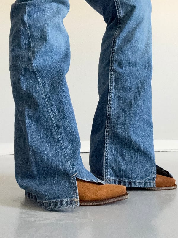 Cruel Skylar Flare Medium Stone Jeans-Jeans-Cruel-Whiskey Ray's Boutique, Women's Western Wear Boutique in Waxahachie, TX
