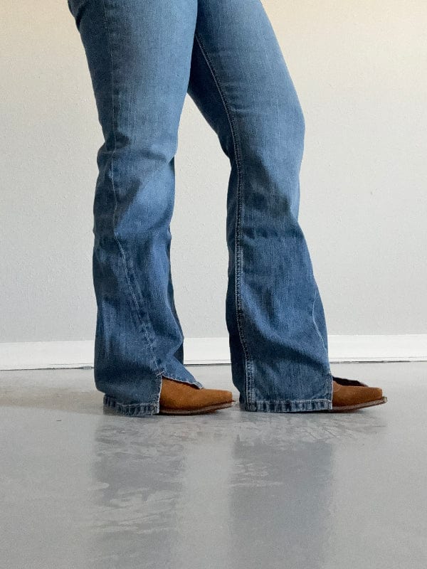Cruel Skylar Flare Medium Stone Jeans-Jeans-Cruel-Whiskey Ray's Boutique, Women's Western Wear Boutique in Waxahachie, TX