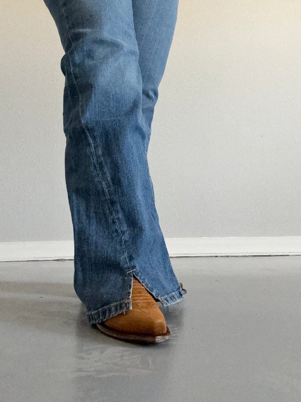 Cruel Skylar Flare Medium Stone Jeans-Jeans-Cruel-Whiskey Ray's Boutique, Women's Western Wear Boutique in Waxahachie, TX