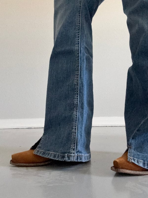 Cruel Skylar Flare Medium Stone Jeans-Jeans-Cruel-Whiskey Ray's Boutique, Women's Western Wear Boutique in Waxahachie, TX