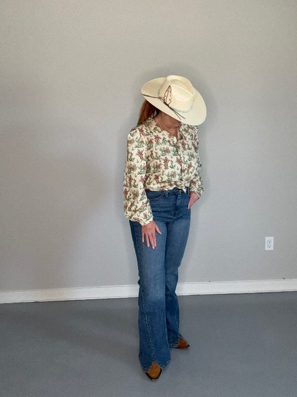 Cruel Skylar Flare Medium Stone Jeans-Jeans-Cruel-Whiskey Ray's Boutique, Women's Western Wear Boutique in Waxahachie, TX