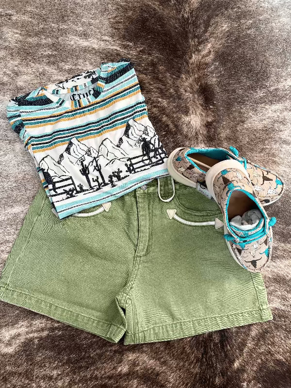 Women's Striped Wild West Tee - Cream-t-shirt-Cruel-Whiskey Ray's Boutique, Women's Western Wear Boutique in Waxahachie, TX