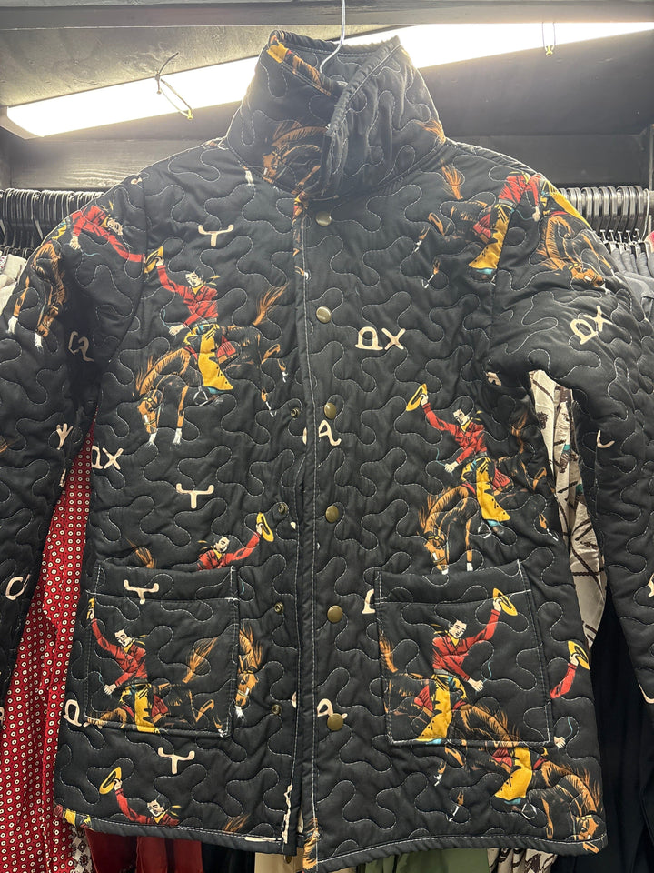 Ida Mae Home Coats & Jackets Lazy J Black Quilted Snap Jacket