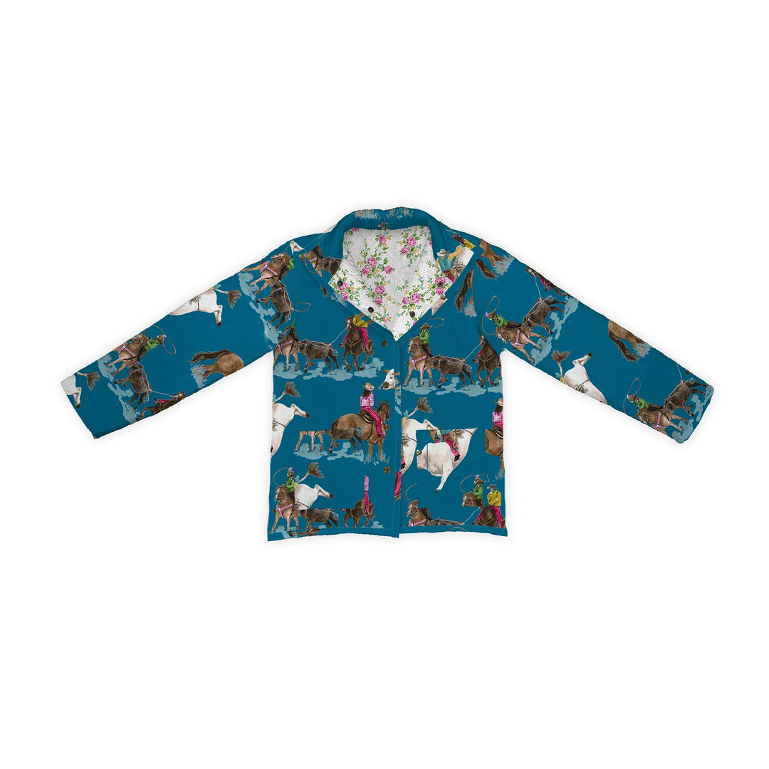 Roselynn Peacock Quilted Snap Jacket-Coats & Jackets-Ida Mae Home-Whiskey Ray's Boutique, Women's Western Wear Boutique in Waxahachie, TX