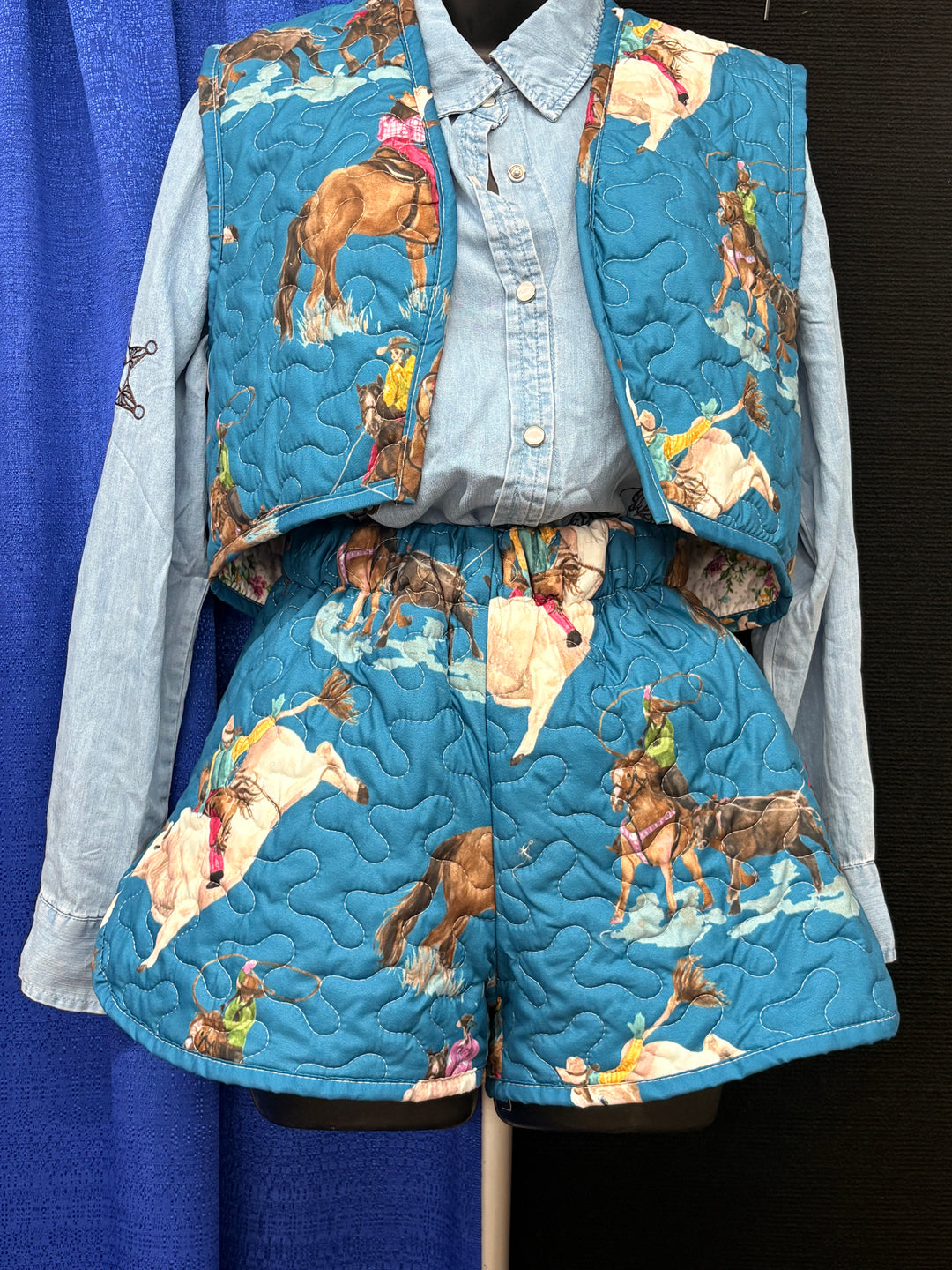 Ida Mae Home Coats & Jackets Roselynn Peacock Quilted Tara Vest