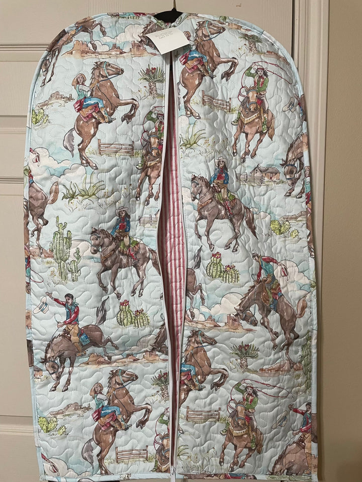 Birdie Cowgirl Multi Quilted Garment Bag-Garment Bags-Ida Mae Home-Whiskey Ray's Boutique, Women's Western Wear Boutique in Waxahachie, TX
