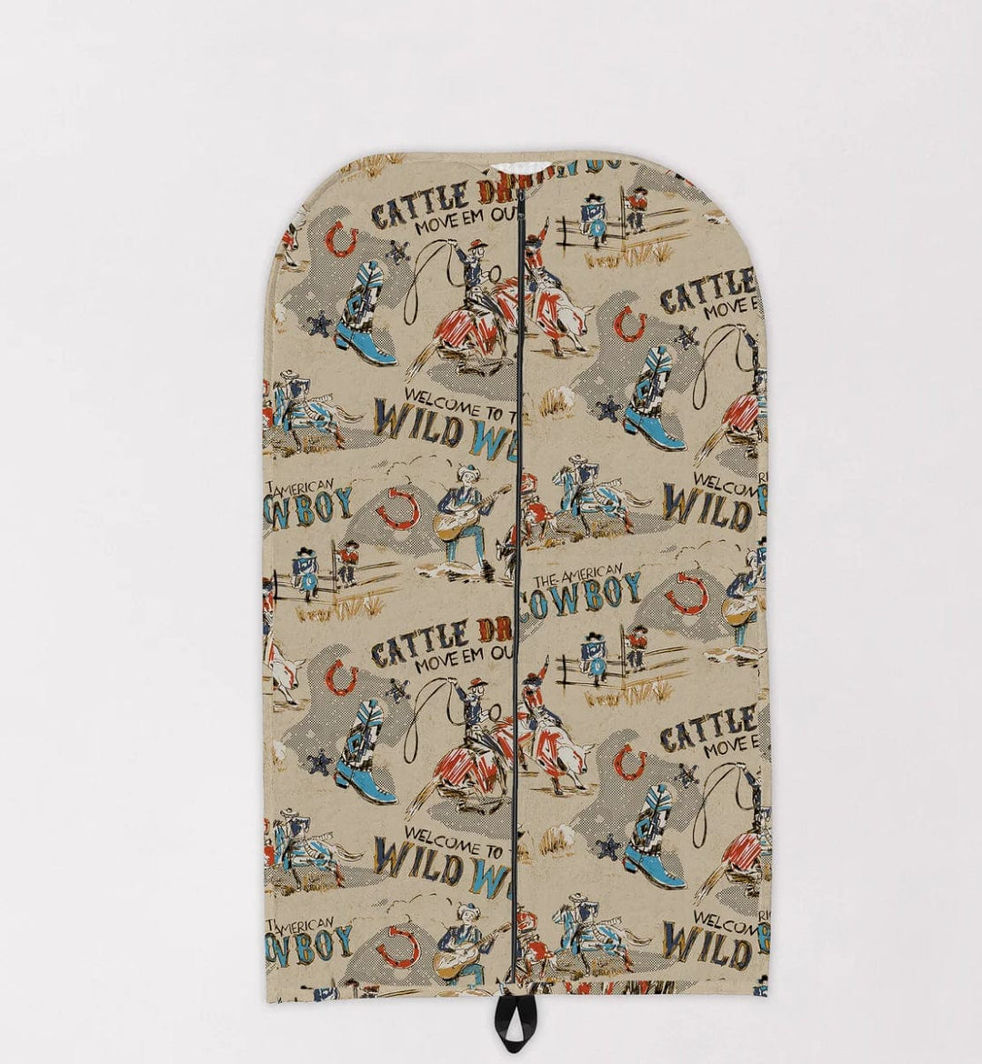 Cattle Drive linen Quilted Garment Bag-Garment Bags-Ida Mae Home-Whiskey Ray's Boutique, Women's Western Wear Boutique in Waxahachie, TX