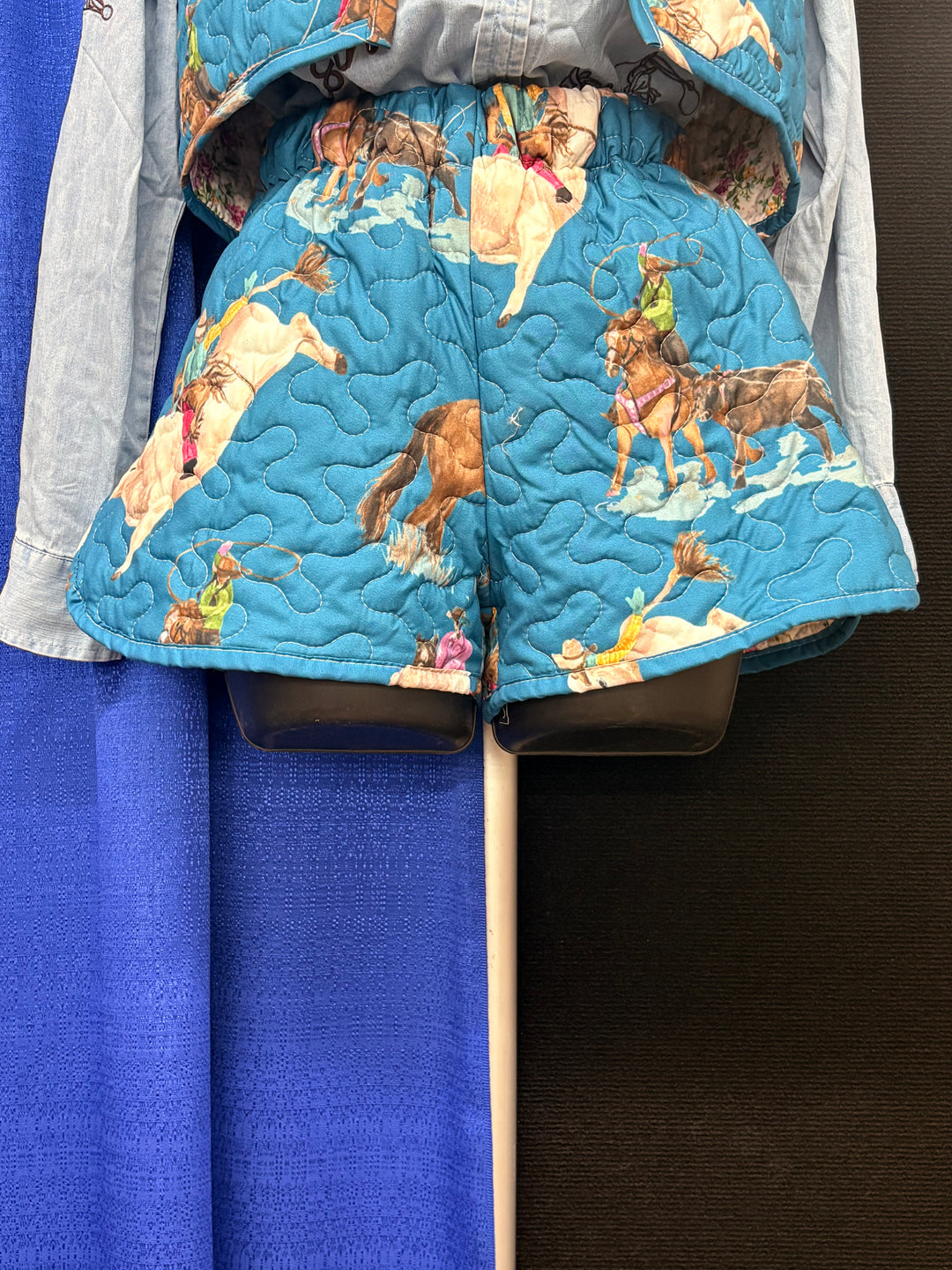 Ida Mae Home Shorts Roselynn Peacock Scallop Shorts