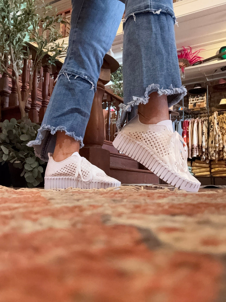 Women's Ilse Jacobson Shoes-White-Sneakers-Ilse jacobson-Whiskey Ray's Boutique, Women's Western Wear Boutique in Waxahachie, TX