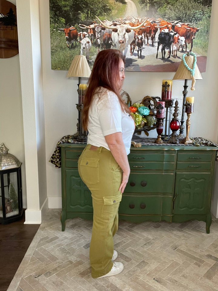 Judy Blue High Waist Cargo-Pants-Judy Blue-Whiskey Ray's Boutique, Women's Western Wear Boutique in Waxahachie, TX