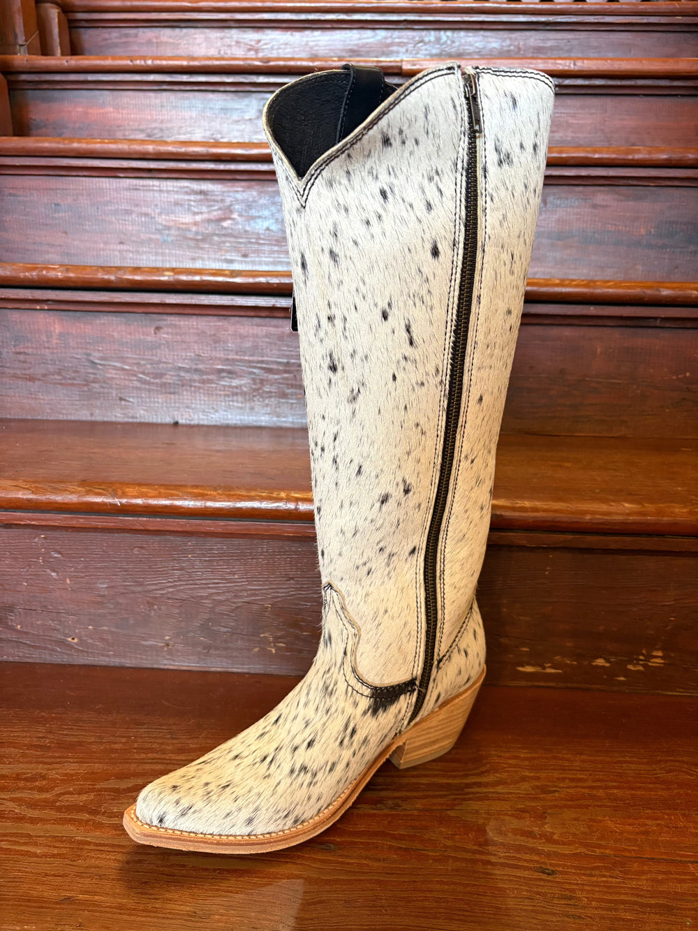 *PRCA Cowhide Liberty Black Boots-Boots-Liberty Black Boots-Whiskey Ray's Boutique, Women's Western Wear Boutique in Waxahachie, TX