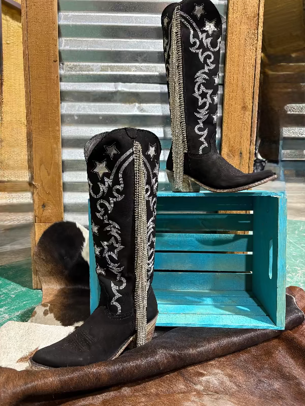 Starstruck Boots-Boots-Liberty Black Boots-Whiskey Ray's Boutique, Women's Western Wear Boutique in Waxahachie, TX