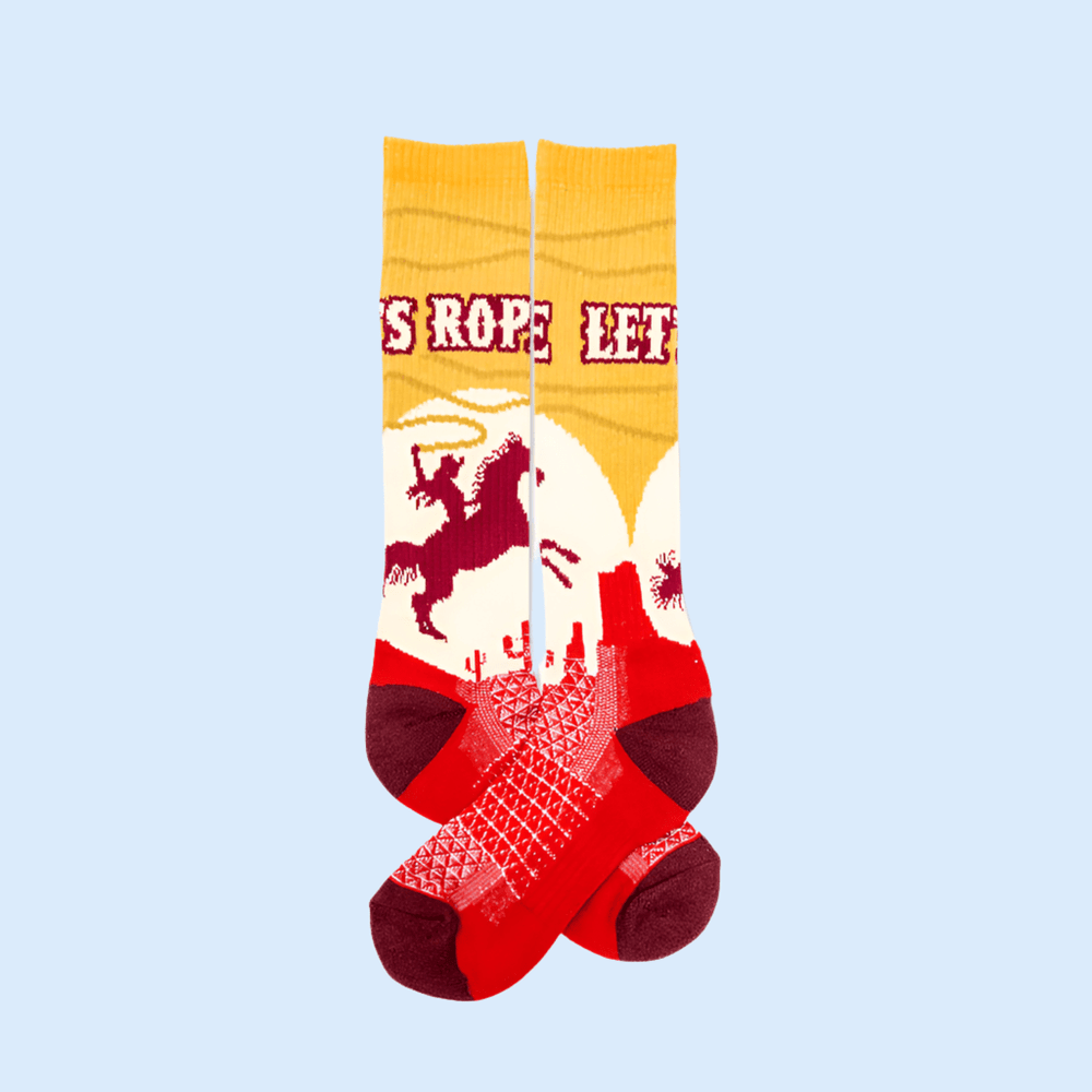 Let's Rope Performance Socks-Socks-Lucky Chuck-Whiskey Ray's Boutique, Women's Western Wear Boutique in Waxahachie, TX
