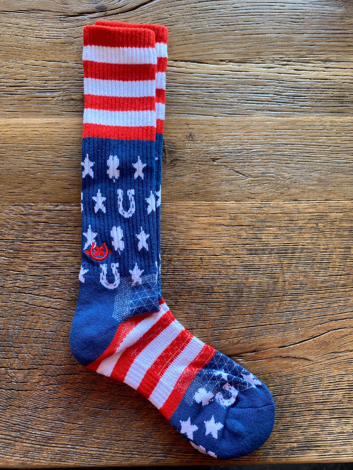 Lucky Stars and Stripes Performance Socks-Socks-Lucky Chuck-Whiskey Ray's Boutique, Women's Western Wear Boutique in Waxahachie, TX
