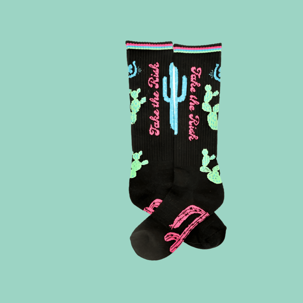 Take the Risk Performance Socks-Socks-Lucky Chuck-Whiskey Ray's Boutique, Women's Western Wear Boutique in Waxahachie, TX