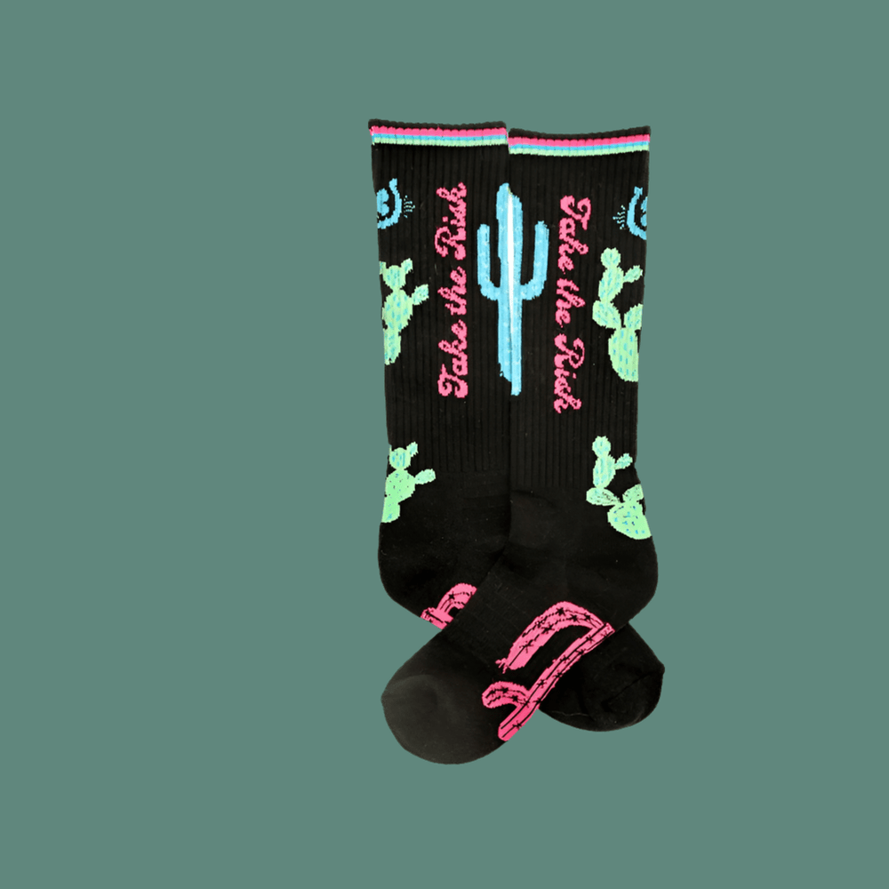 Take the Risk Performance Socks-Socks-Lucky Chuck-Whiskey Ray's Boutique, Women's Western Wear Boutique in Waxahachie, TX