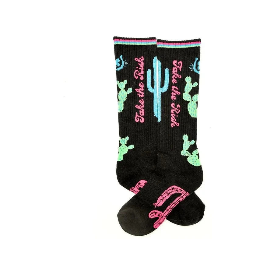 Take the Risk Performance Socks-Socks-Lucky Chuck-Whiskey Ray's Boutique, Women's Western Wear Boutique in Waxahachie, TX