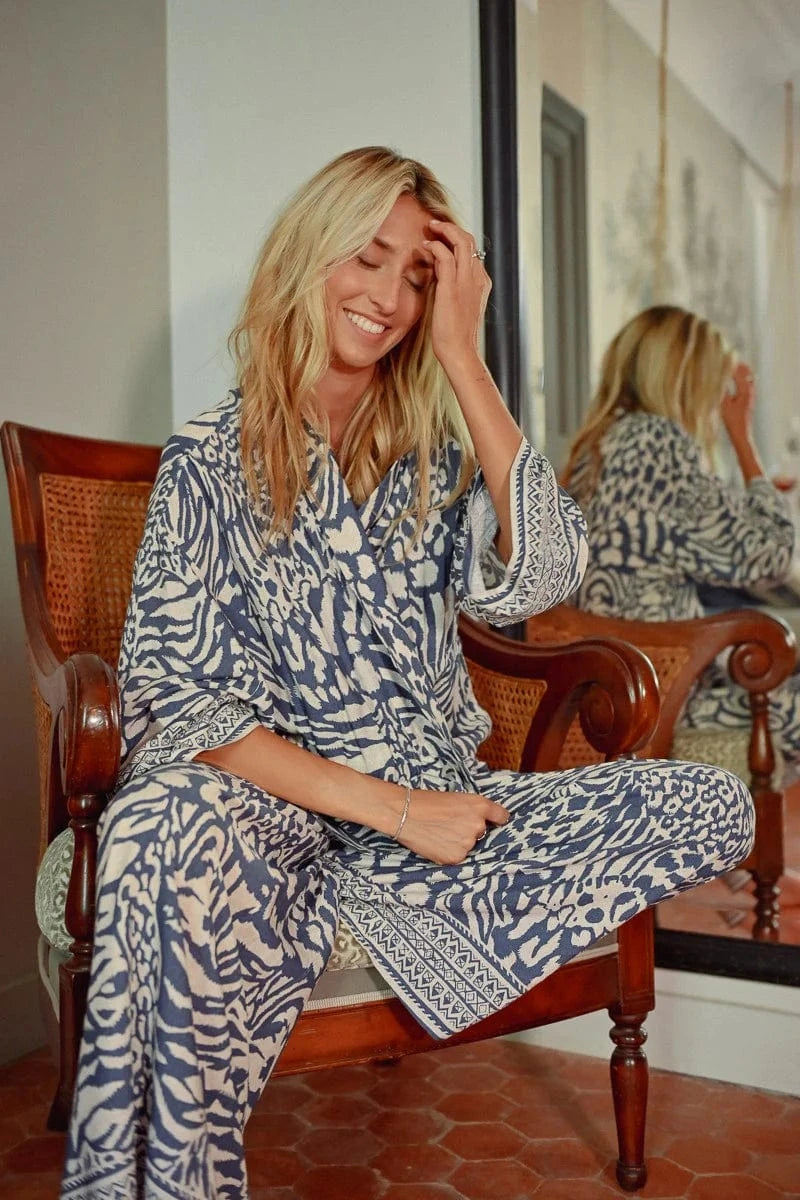 Women's Zebra Kimono-Women's top-Molly Bracken-Whiskey Ray's Boutique, Women's Western Wear Boutique in Waxahachie, TX